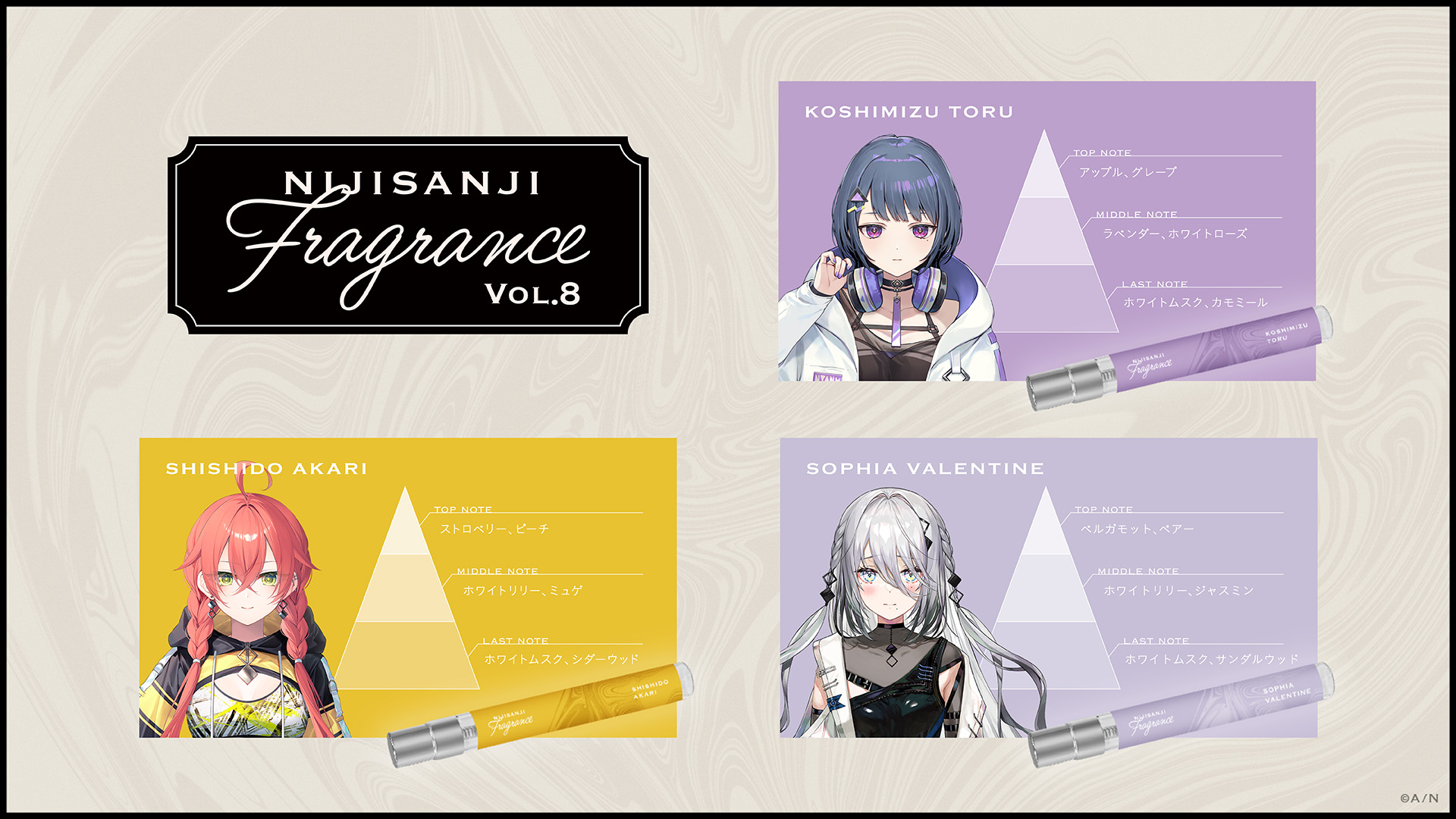 にじさんじフレグランス」vol.8が2025年1月16日(木)18時より販売
